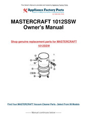 MasterCraft 1012SSW Safety, Operation & Maintenance Manual/Parts List