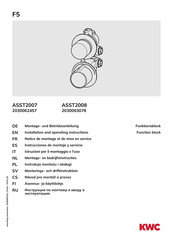 KWC F5 ASST2007 Installation And Operating Instructions Manual
