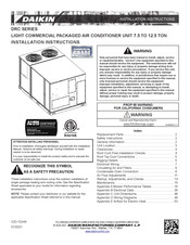 Daikin DRC1504L Installation Instructions Manual