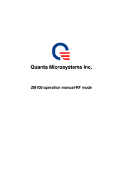 Quanta Microsystems ZM100 Operation Manual
