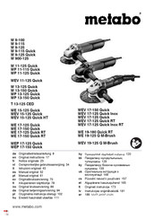 Metabo WE 19-180 Quick RT Original Instructions Manual