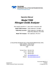 Teledyne T200 Operation Manual