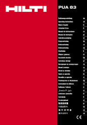 Hilti PUA 83 Operating Instructions Manual