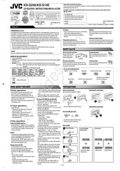 JVC KD-G140 - Radio / CD Player Instructions & Installation Manual