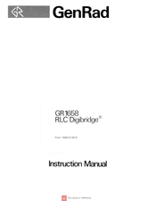 GenRad GR1658 Instruction Manual