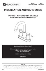 Glacier bay DORIND HD67110W-609006 Installation And Care Manual