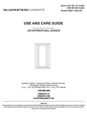GLUCKSTEIN ELEMENTS 39651-HBCLED Use And Care Manual