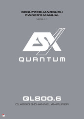 ESX QUANTUM QL800.6 Owner's Manual