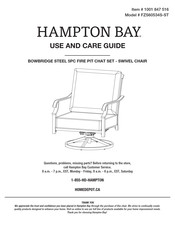 HAMPTON BAY BOWBRIDGE FZS60534S-ST Use And Care Manual