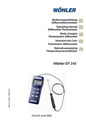 Wohler DT 310 Operating Manual