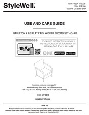 StyleWell GABLETON GC-5089-SRP Use And Care Manual