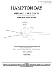HAMPTON BAY 1001 603 003 Use And Care Manual