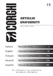Corghi Artiglio Uniformity Operator's Manual