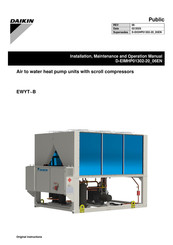 Daikin Bluevolution EWYT215B-SR Installation, Maintenance And Operation Manual