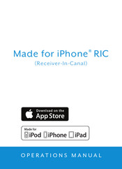 Starkey Hearing Technologies Made for iPhone RIC 13 Operation Manual