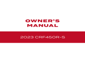Honda CRF450R-S 2023 Owner's Manual