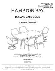 HAMPTON BAY LUXLEY FRS80961-ST-A Use And Care Manual
