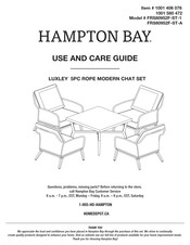 HAMPTON BAY LUXLEY FRS80952F-ST-A Use And Care Manual