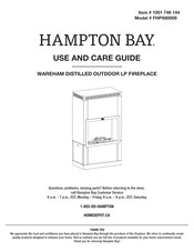 HAMPTON BAY WAREHAM FHPS80009 Use And Care Manual