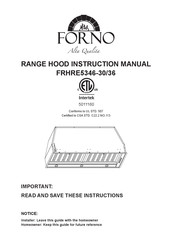 Forno FRHRE5346-30 Instruction Manual