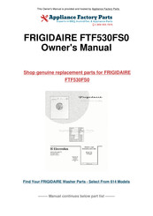 Electrolux Frigidaire FTF530F Use & Care Manual