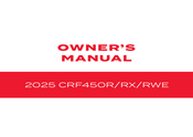 Honda CRF450RX 2025 Owner's Manual