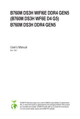 Gigabyte B760M DS3H WF6E D4 G5 User Manual