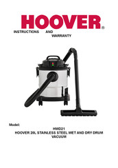 Hoover HWD21 Instructions And Warranty