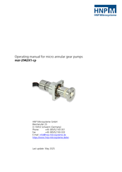 HNP Mikrosysteme mzr-2942X1-cp Operating Manual