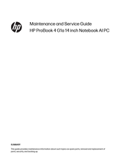HP ProBook 4 G1a Maintenance And Service Manual