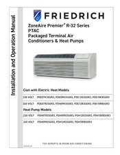 Friedrich ZoneAire Premier PDE09K3SGR3 Installation And Operation Manual