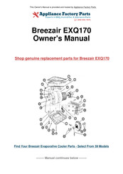 Seeley Breezair EXQ170 Owner's Manual