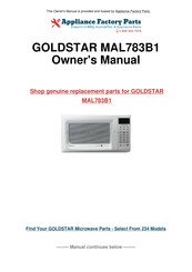 Goldstar MAL783B Owner's Manual