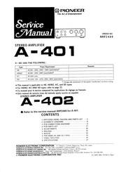Pioneer A-402 Service Manual