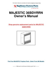 Majestic vermont castings 36BDVRRN Manual