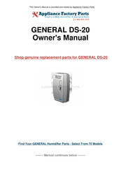 GeneralAire DS-20 User Manual