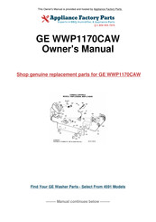 GE WWP1170CAW Owner's Manual
