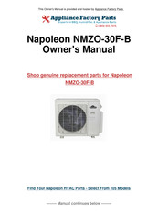 Napoleon NMZO-30F-B Owner's Manual