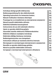 Kospel GRW-4,5/400 Operating Instructions Manual