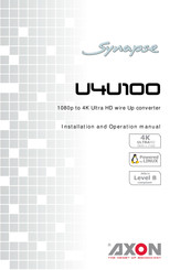 Axon Synapse U4U100 Installation And Operation Manual