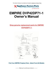 Empire Comfort Systems DVP42DP31P-1 Installation Instructions And Owner's Manual