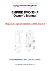 Empire DVC-35-1SPP Installation Instructions And Owner's Manual