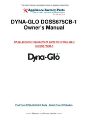 Dyna-Glo DGSS675CB Manual