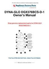 Dyna-Glo DGX376VCS-D Manual
