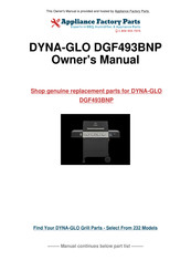 Dyna-Glo DGF493BNP Manual