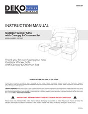 DEKO LIVING COP30007 Instruction Manual