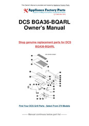 Dcs BGA36-BQARL Use And Care Manual