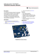 Texas Instruments TAS2320 User Manual