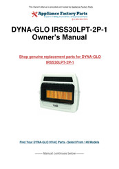 Dyna-Glo IRSS30LPT-2P-1 Owner's Manual