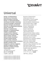 DURAVIT Universal UV0670 0220 00 Mounting And Care Instructions
